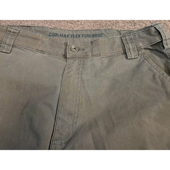 Duluth DuluthFlex Fire Hose Relaxed Fit Distressed Cargo Work Pants Green 38x32 - Picture 3 of 8